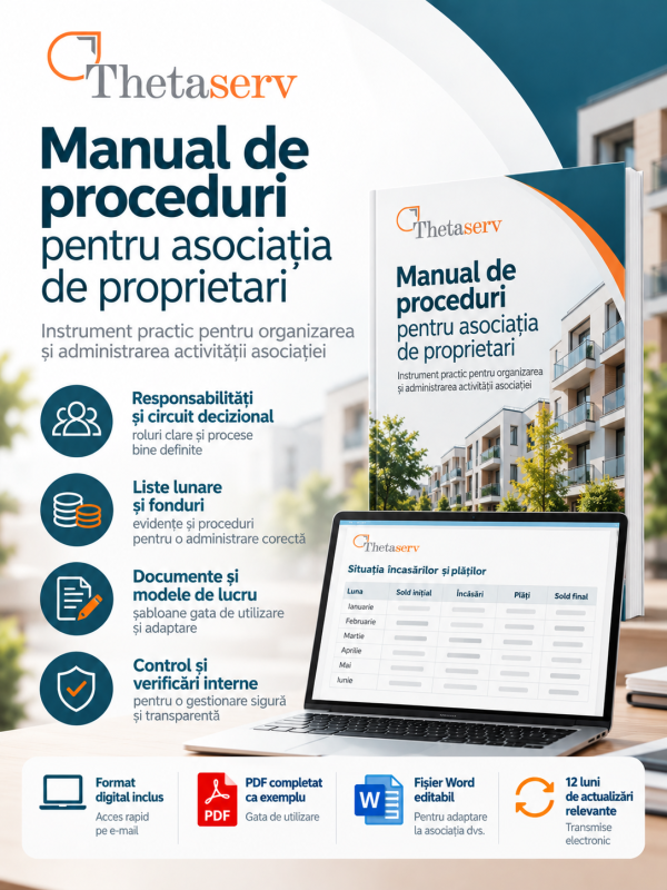 ThetaServ Property Management Manual Manual de proceduri operaționale pentru asociația de proprietari – ThetaServ