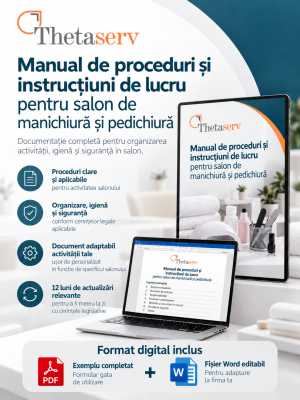 Manual de proceduri și instrucțiuni de lucru pentru salon de manichiură și pedichiură – imagine produs ThetaServ.