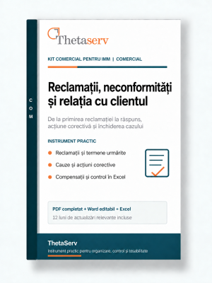 Kit Comercial pentru IMM – Reclamații, Neconformități și Relația cu Clientul – ThetaServ