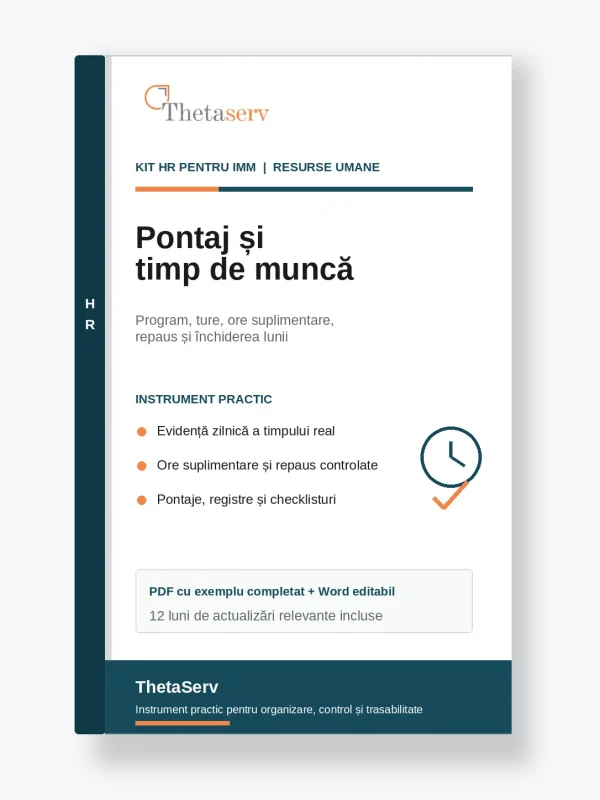 Kit HR – Pontaj și timp de muncă – ThetaServ Kit HR pontaj și timp de muncă – ThetaServ